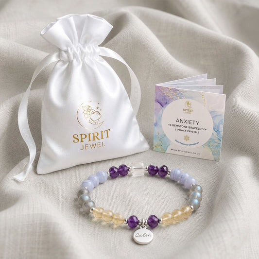 Citrine & Amethyst Personalised Anxiety Crystal Bracelet