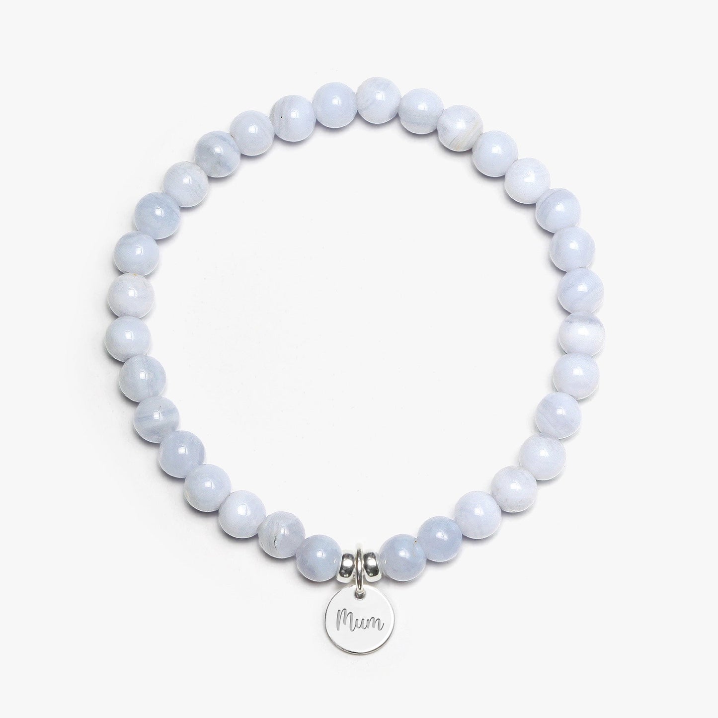 Blue Lace Agate Crystal Gemstone Bracelet