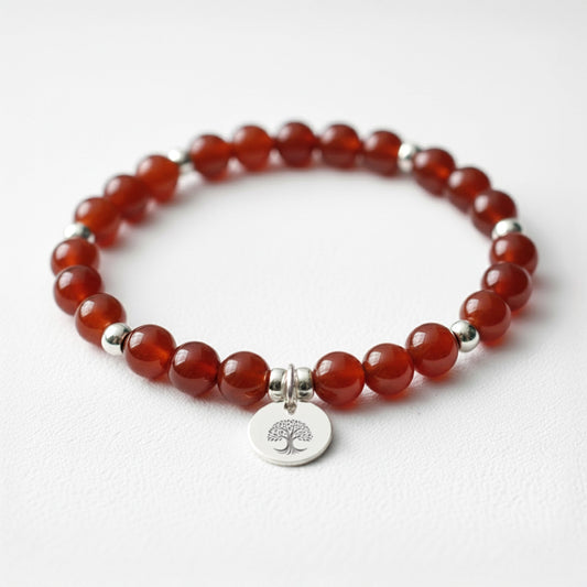 Carnelian Crystal Gemstone Bracelet