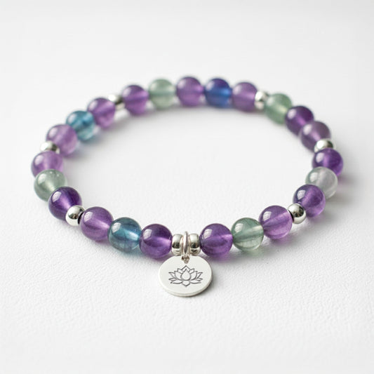 Fluorite Crystal Gemstone Bracelet
