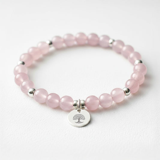Morganite Crystal Gemstone Bracelet