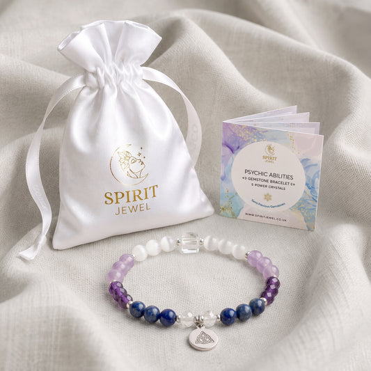 Amethyst & Lavender Amethyst Personalised Psychic Crystal Bracelet