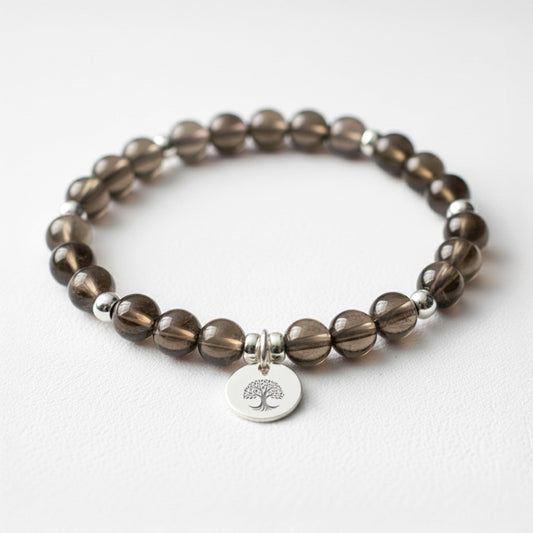 Smoky Quartz Crystal Gemstone Bracelet