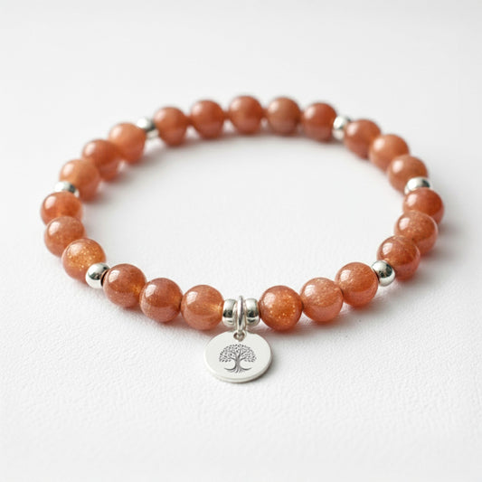 Sunstone Crystal Gemstone Bracelet