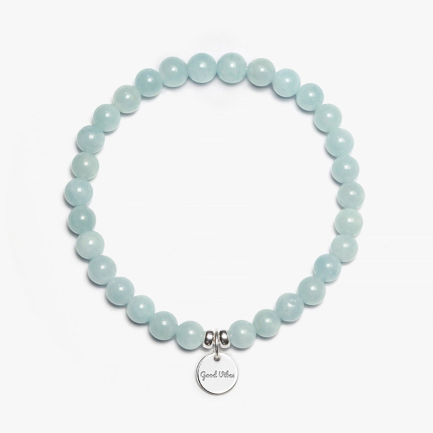 Spirit Jewel Bracelets Good Vibes / S (16cm) Aquamarine Crystal Gemstone Bracelet