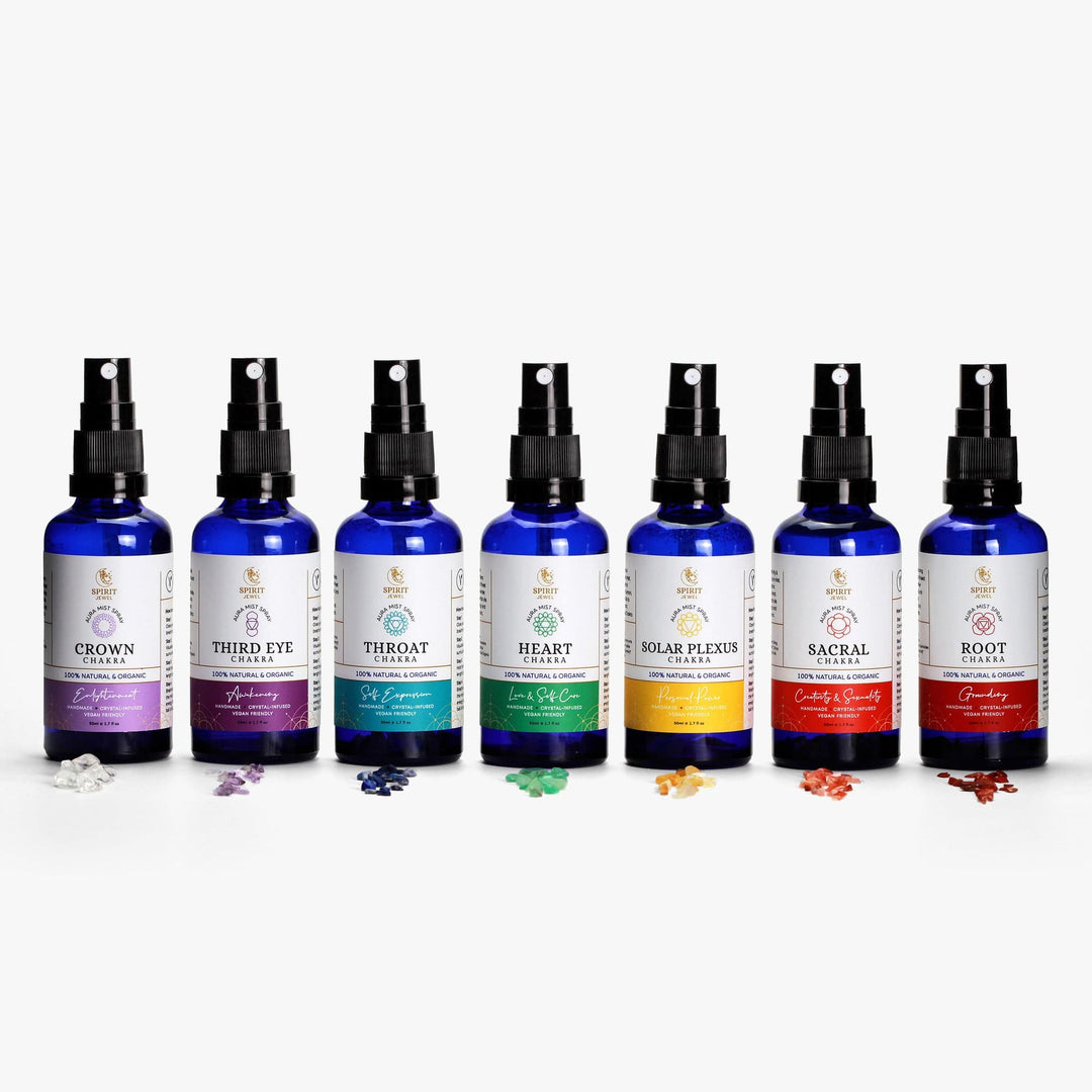 Spirit Jewel Chakra Cleansing Spray 7 Chakras Aura Mist Spray Set