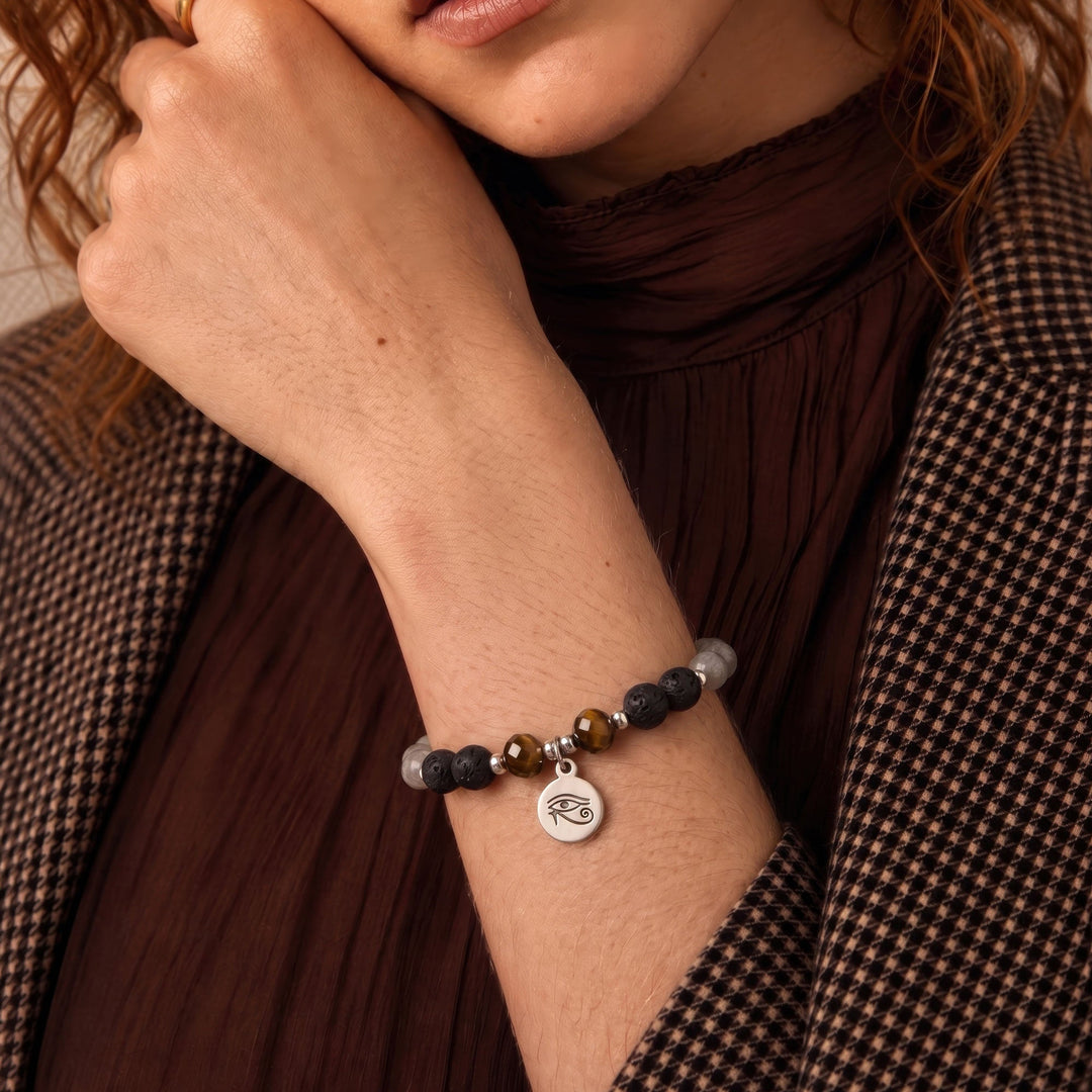 Crystals for Anger Management, energy protection bracelet