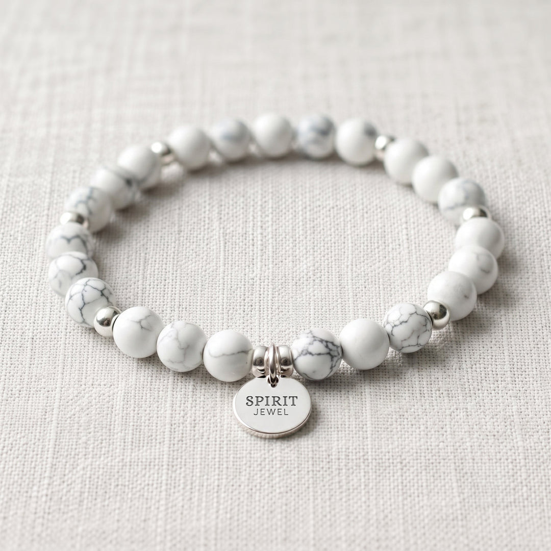 Howlite Crystal Bracelet for Stress Relief 