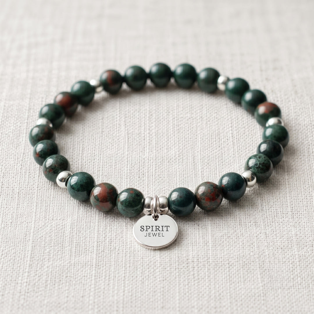 Bloodstone Personalised Crystal Gemstone Bracelet