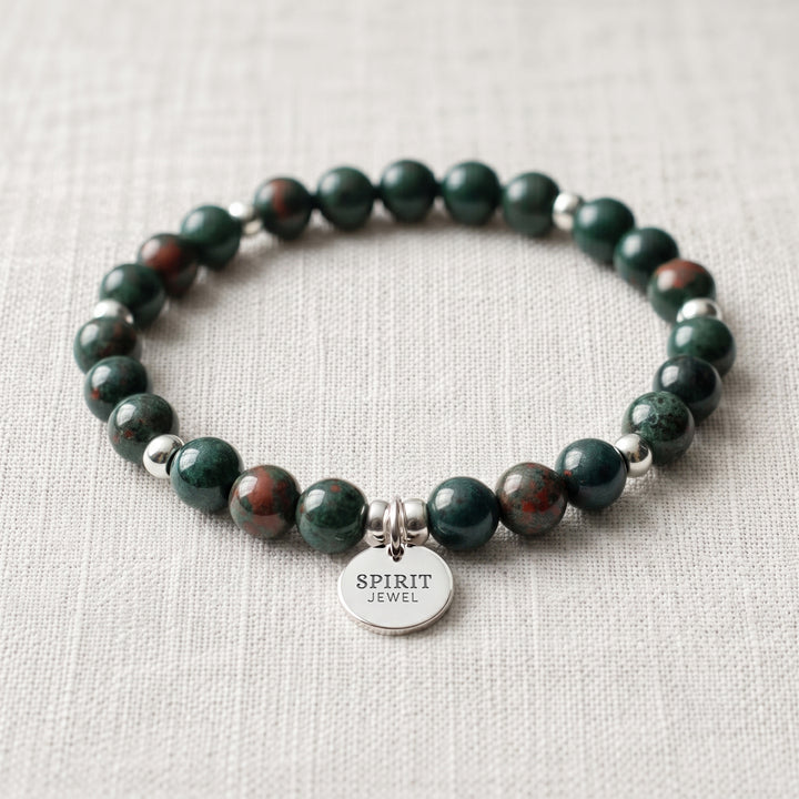 Bloodstone Personalised Crystal Gemstone Bracelet