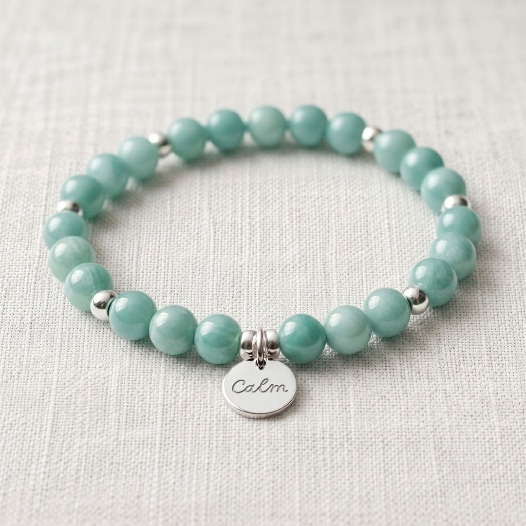 Amazonite Personalised Crystal Gemstone Bracelet
