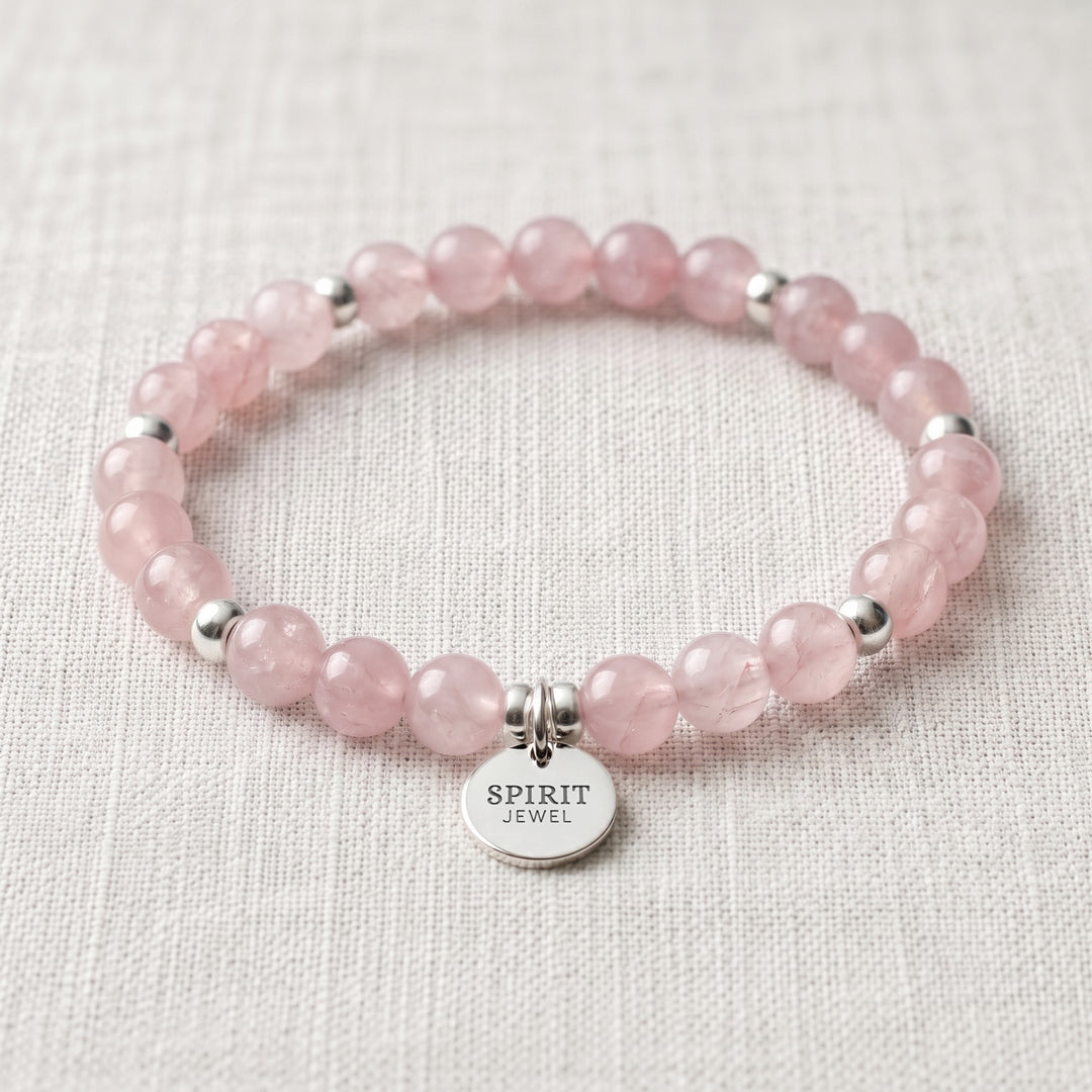 Rose Quartz Personalised Crystal Gemstone Bracelet