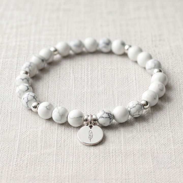 Howlite Personalised Crystal Gemstone Bracelet