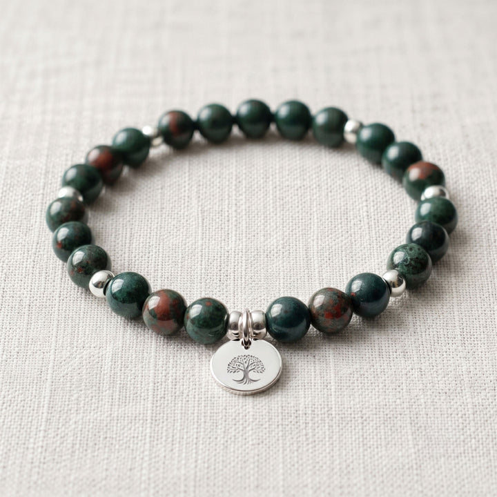 Bloodstone Personalised Crystal Gemstone Bracelet
