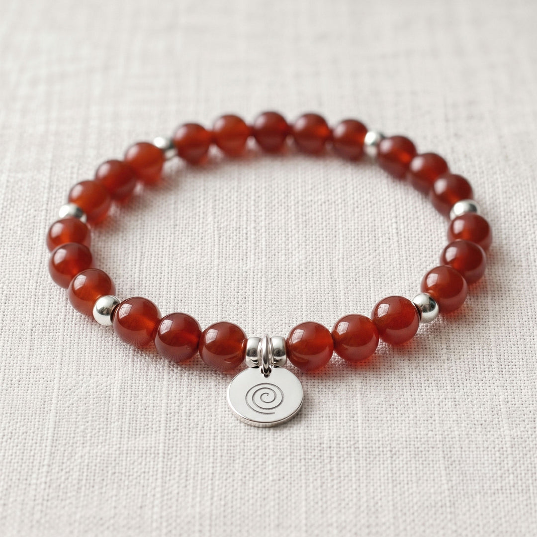 Carnelian Personalised Crystal Gemstone Bracelet