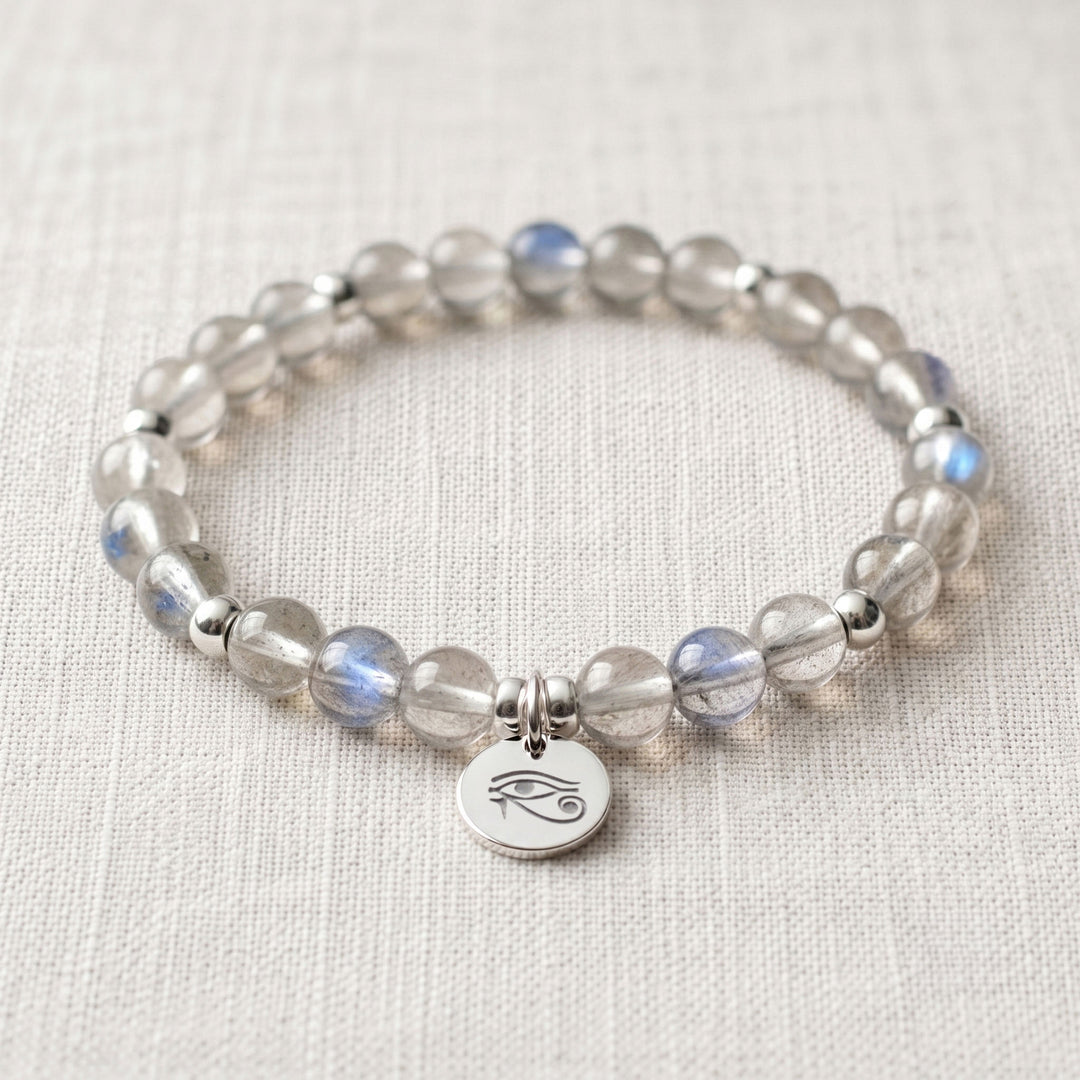 Labradorite Personalised Crystal Gemstone Bracelet