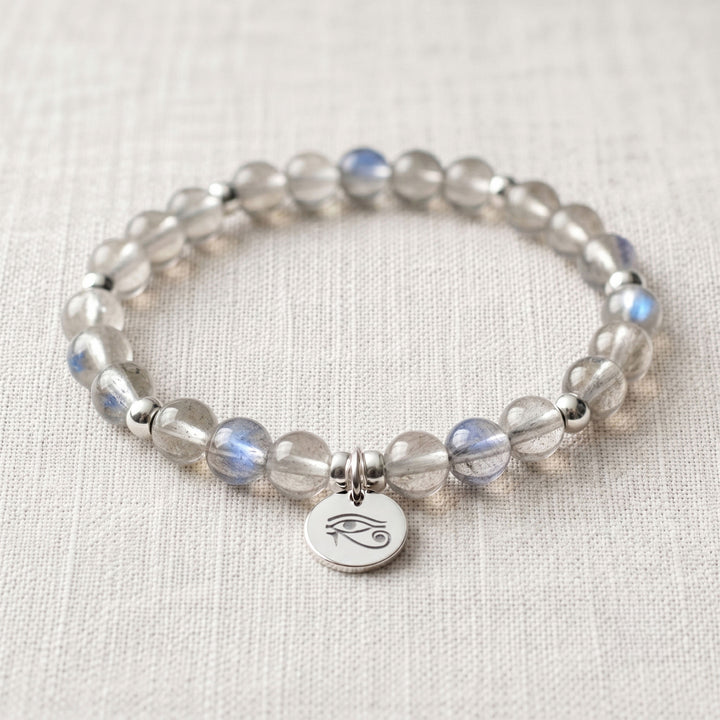 Labradorite Personalised Crystal Gemstone Bracelet
