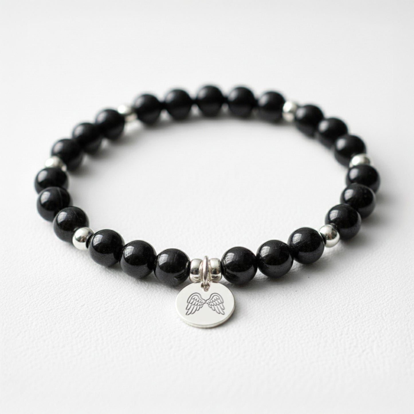 Black Tourmaline Crystal Gemstone Bracelet