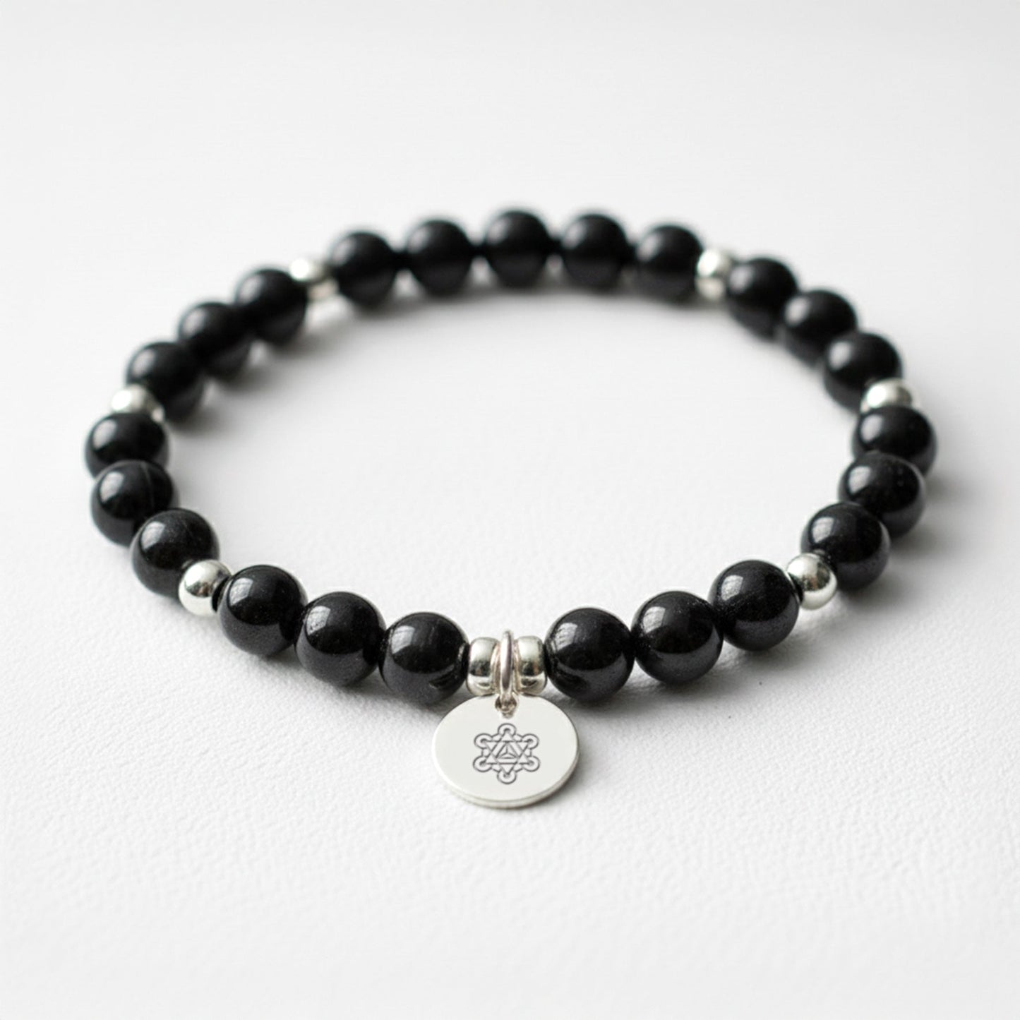Black Tourmaline Crystal Gemstone Bracelet