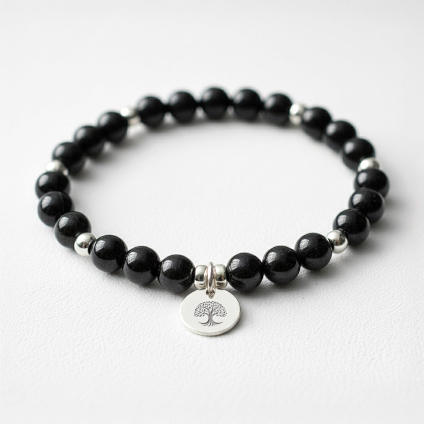 Black Tourmaline Crystal Gemstone Bracelet