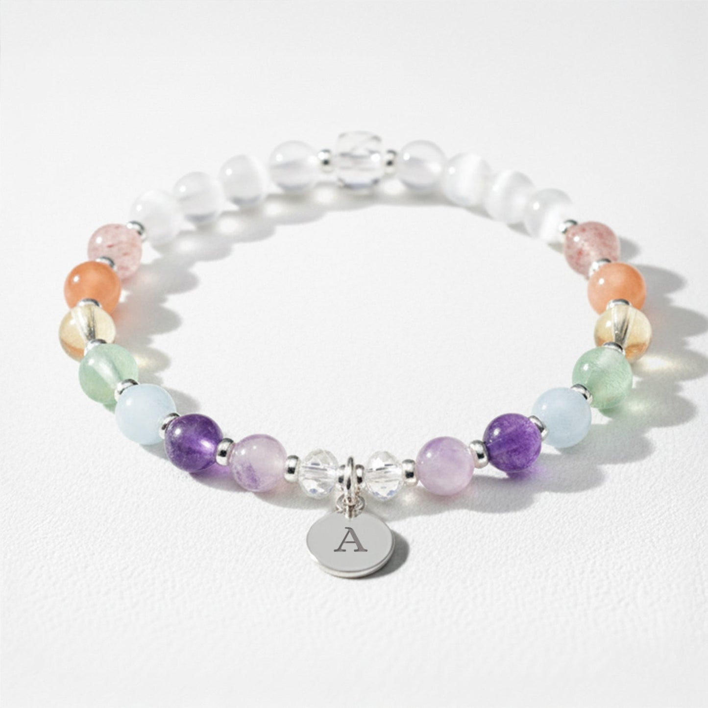 Chakra Crystal Healing Bracelet in Pastel Tones