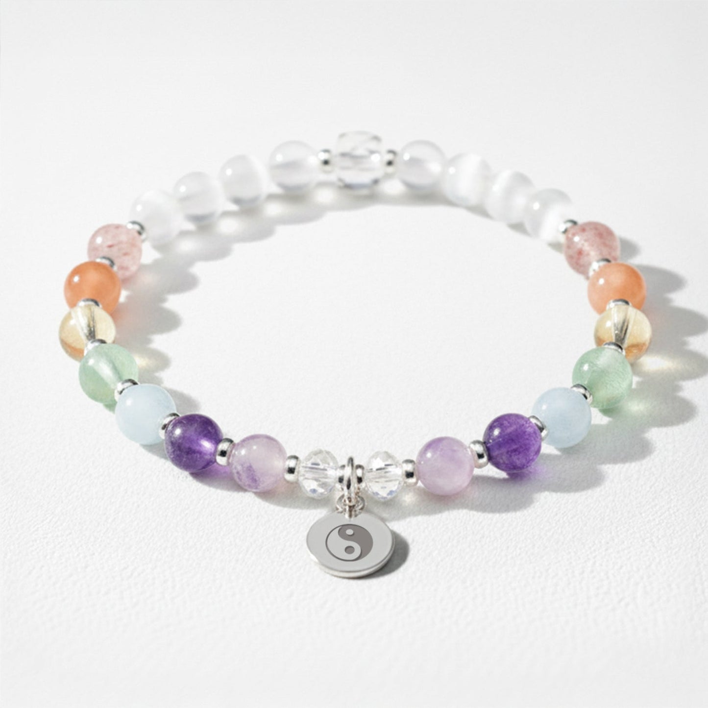 Chakra Crystal Healing Bracelet in Pastel Tones
