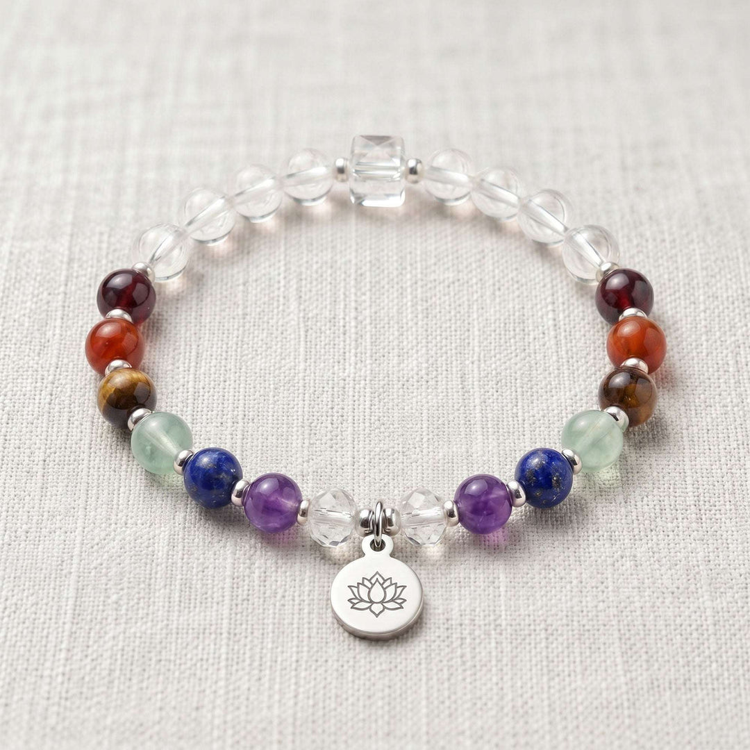 7 Chakra Personalised Crystal Healing Bracelet