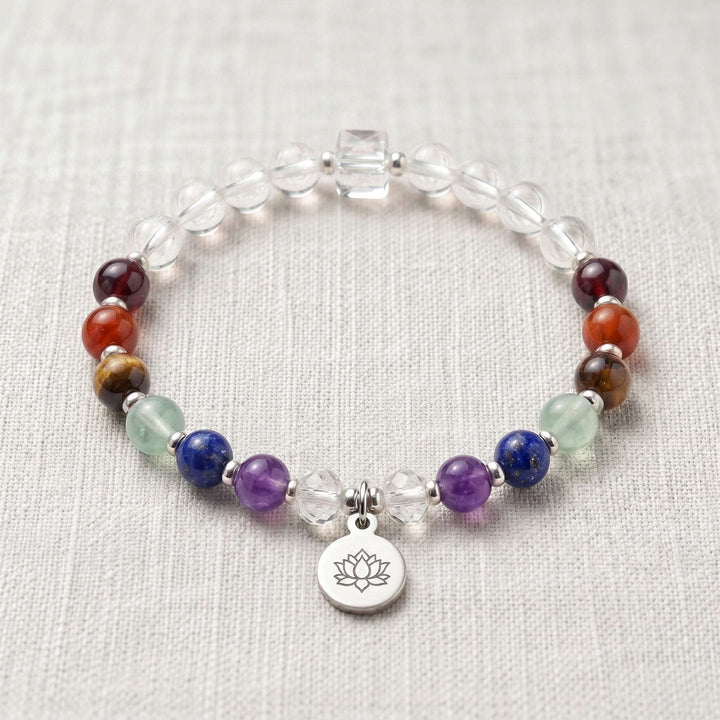 7 Chakra Personalised Crystal Healing Bracelet