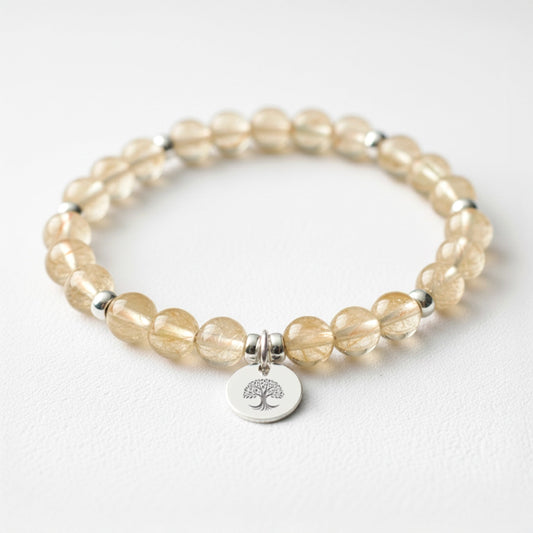 Citrine Crystal Gemstone Bracelet