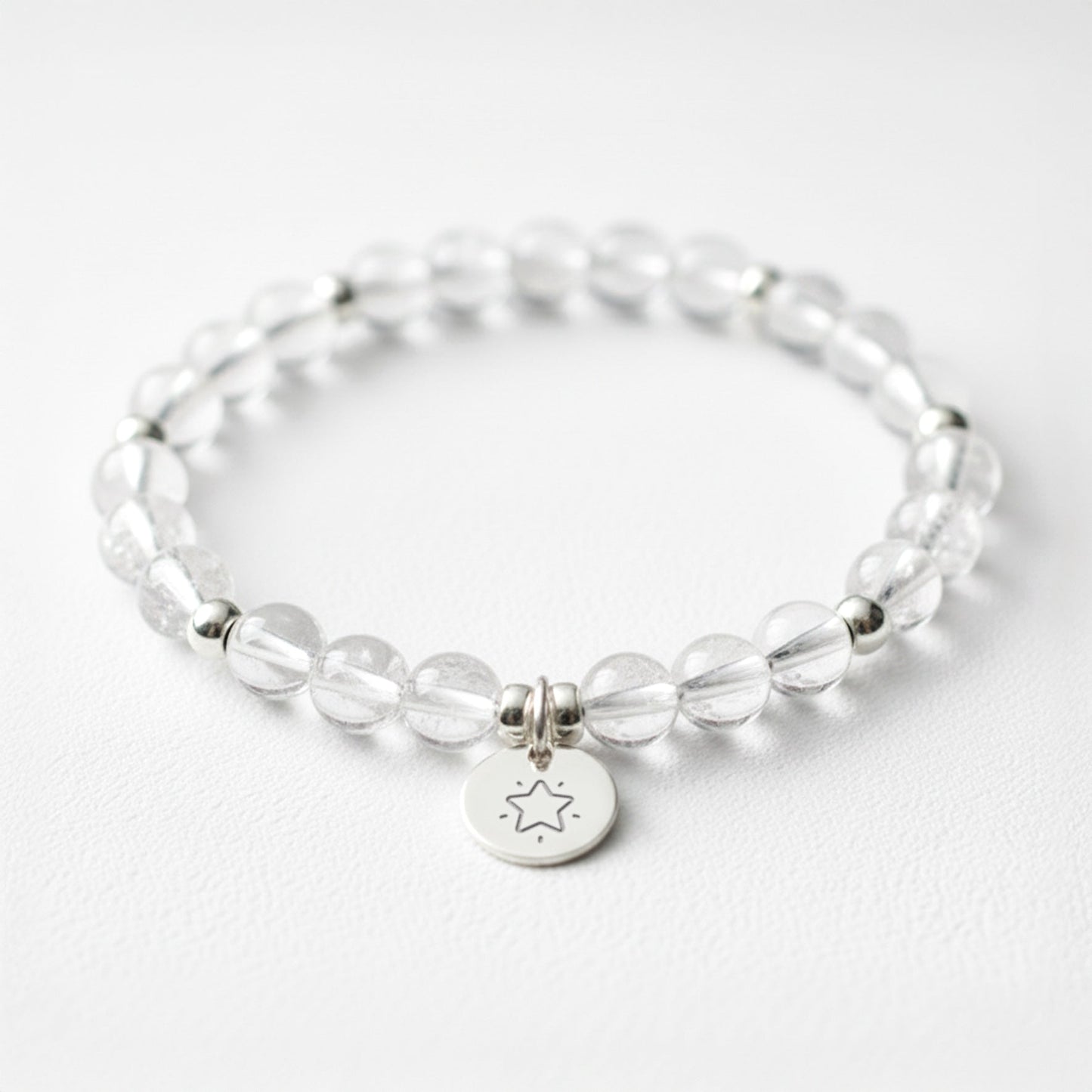 Clear Quartz Crystal Gemstone Bracelet