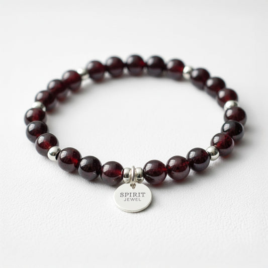 Garnet Crystal Gemstone Bracelet