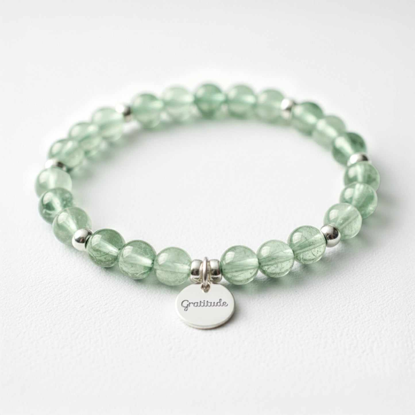 Green Fluorite Crystal Gemstone Bracelet
