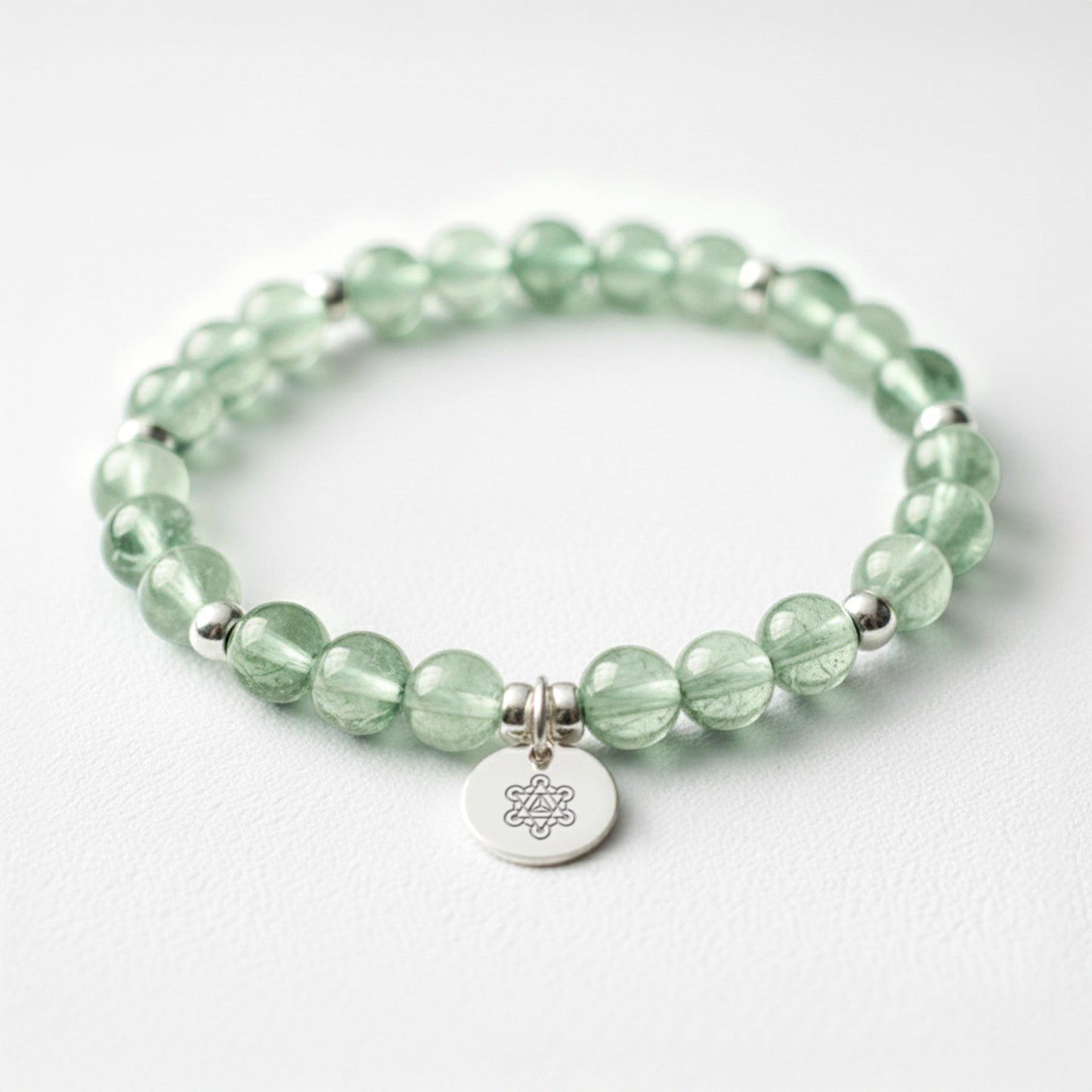 Green Fluorite Crystal Gemstone Bracelet