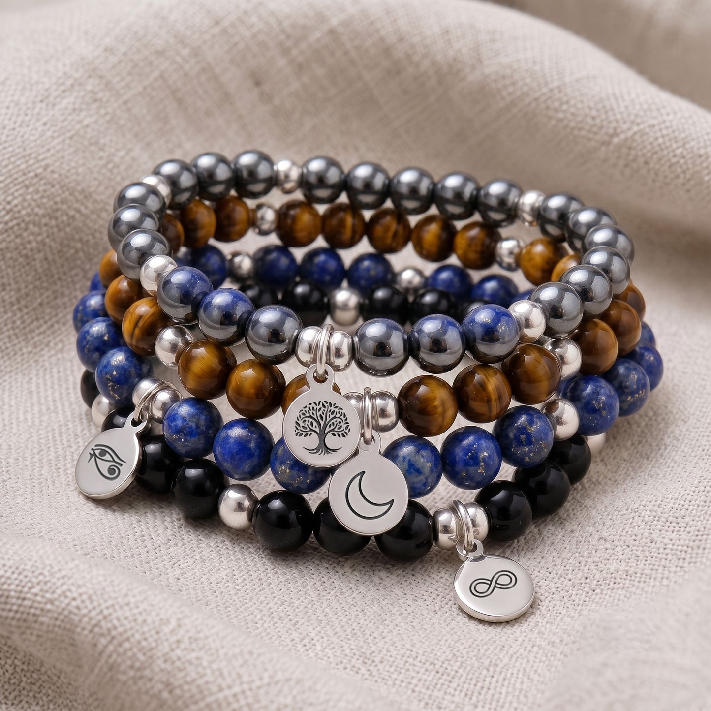 Lapis Lazuli Personalised Crystal Gemstone Bracelet