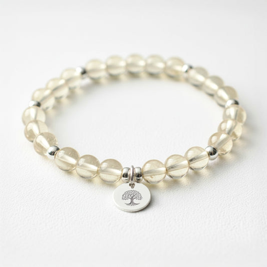 Lemon Quartz Crystal Gemstone Bracelet