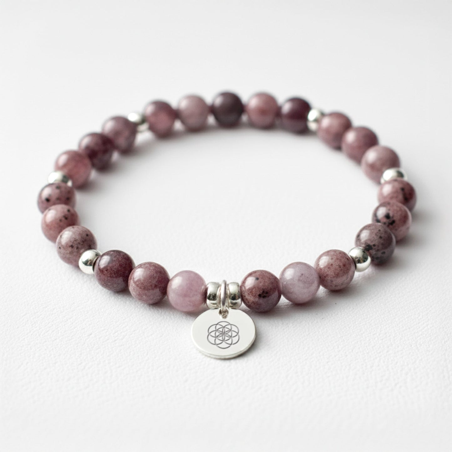 Lepidolite Crystal Gemstone Bracelet