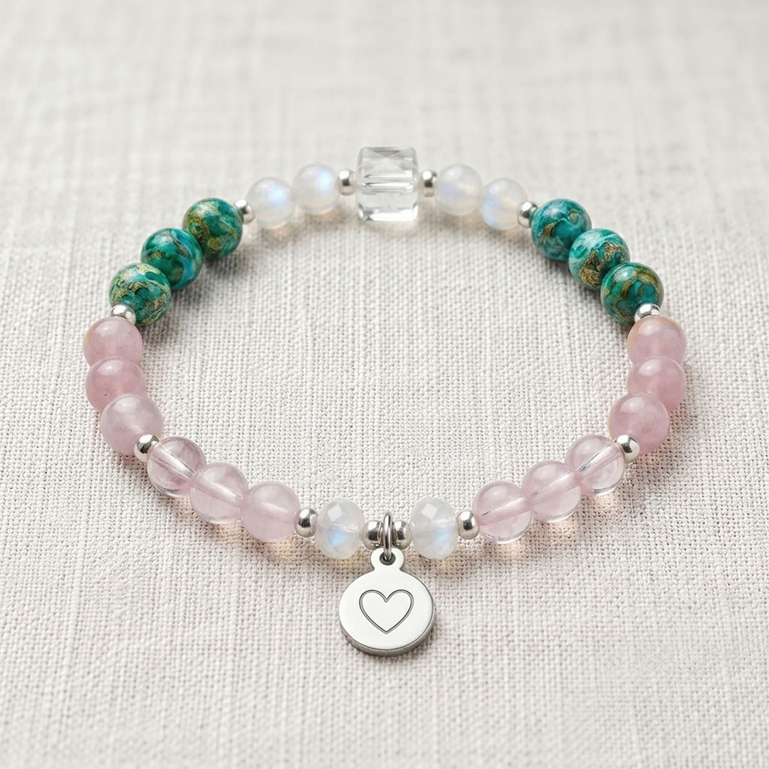 Rose Quartz Personalised Love & Heartbreak Crystal Bracelet