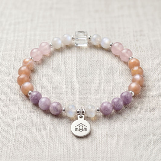 Moonstone Personalised Menopause Crystal Bracelet