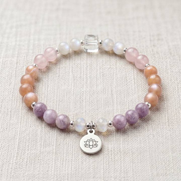 Moonstone Personalised Menopause Crystal Bracelet