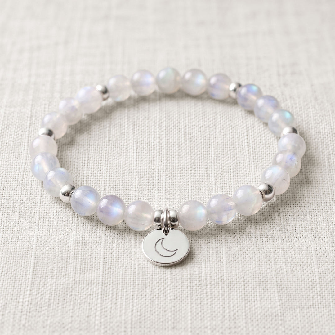 Moonstone Personalised Crystal Gemstone Bracelet