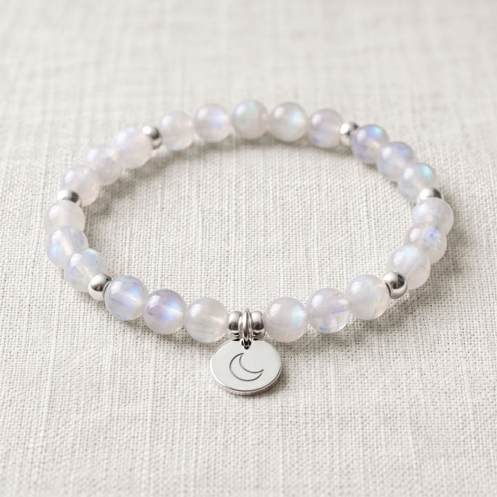 Moonstone Personalised Crystal Gemstone Bracelet