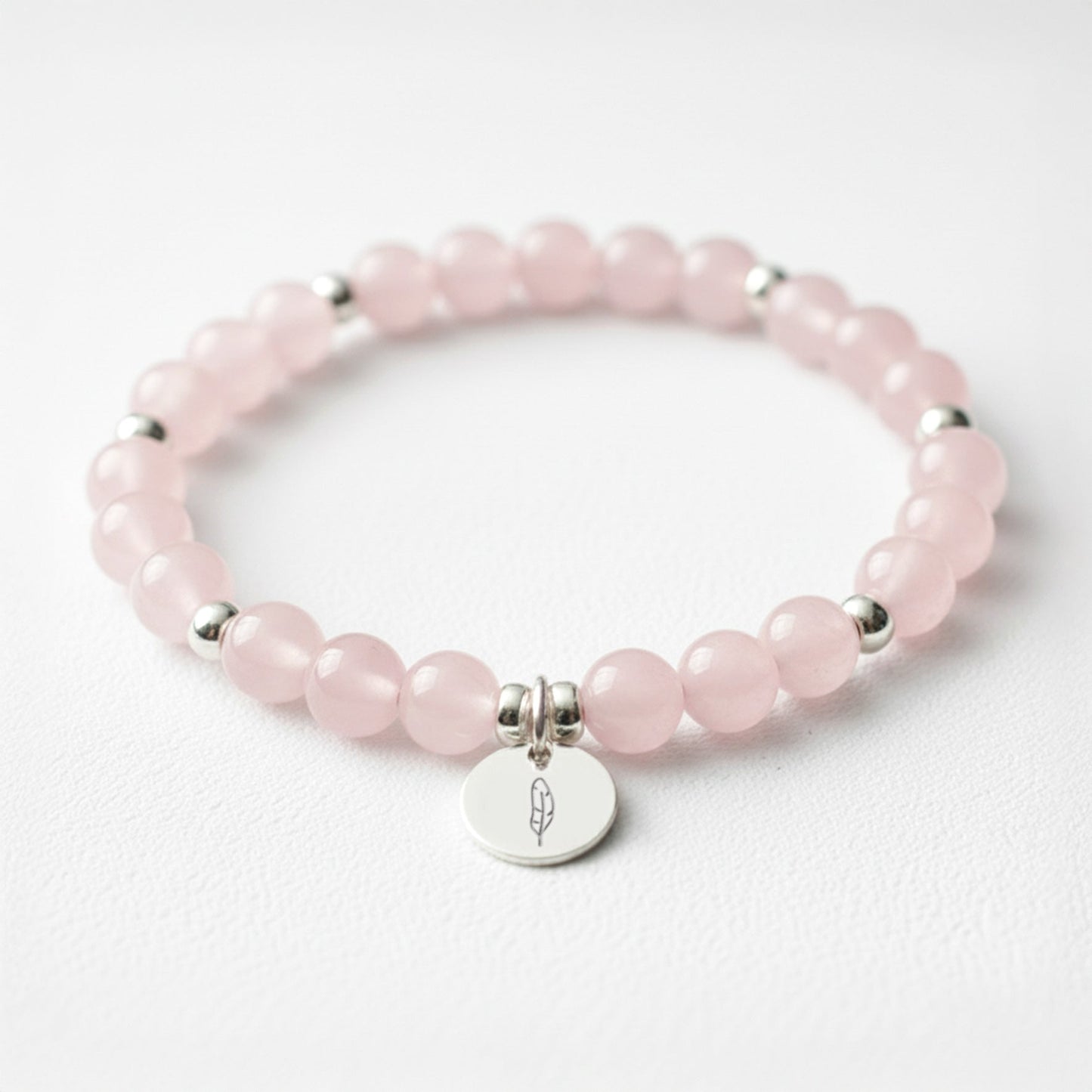 Rose Quartz Crystal Gemstone Bracelet