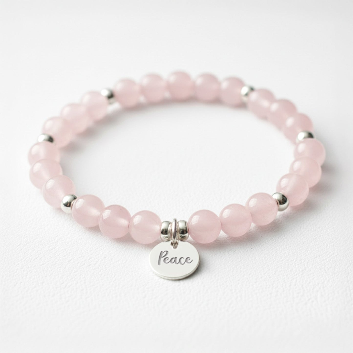 Rose Quartz Crystal Gemstone Bracelet