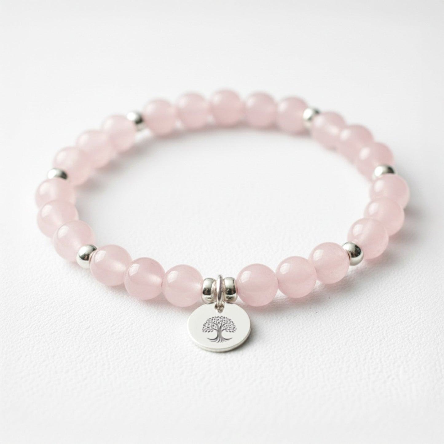 Rose Quartz Crystal Gemstone Bracelet