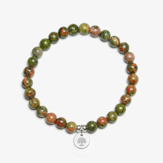 Unakite Crystal Gemstone Bracelet