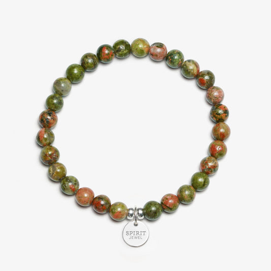 Unakite Crystal Gemstone Bracelet