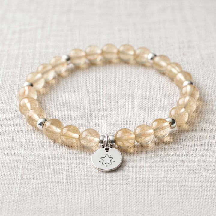 Citrine Personalised Crystal Gemstone Bracelet