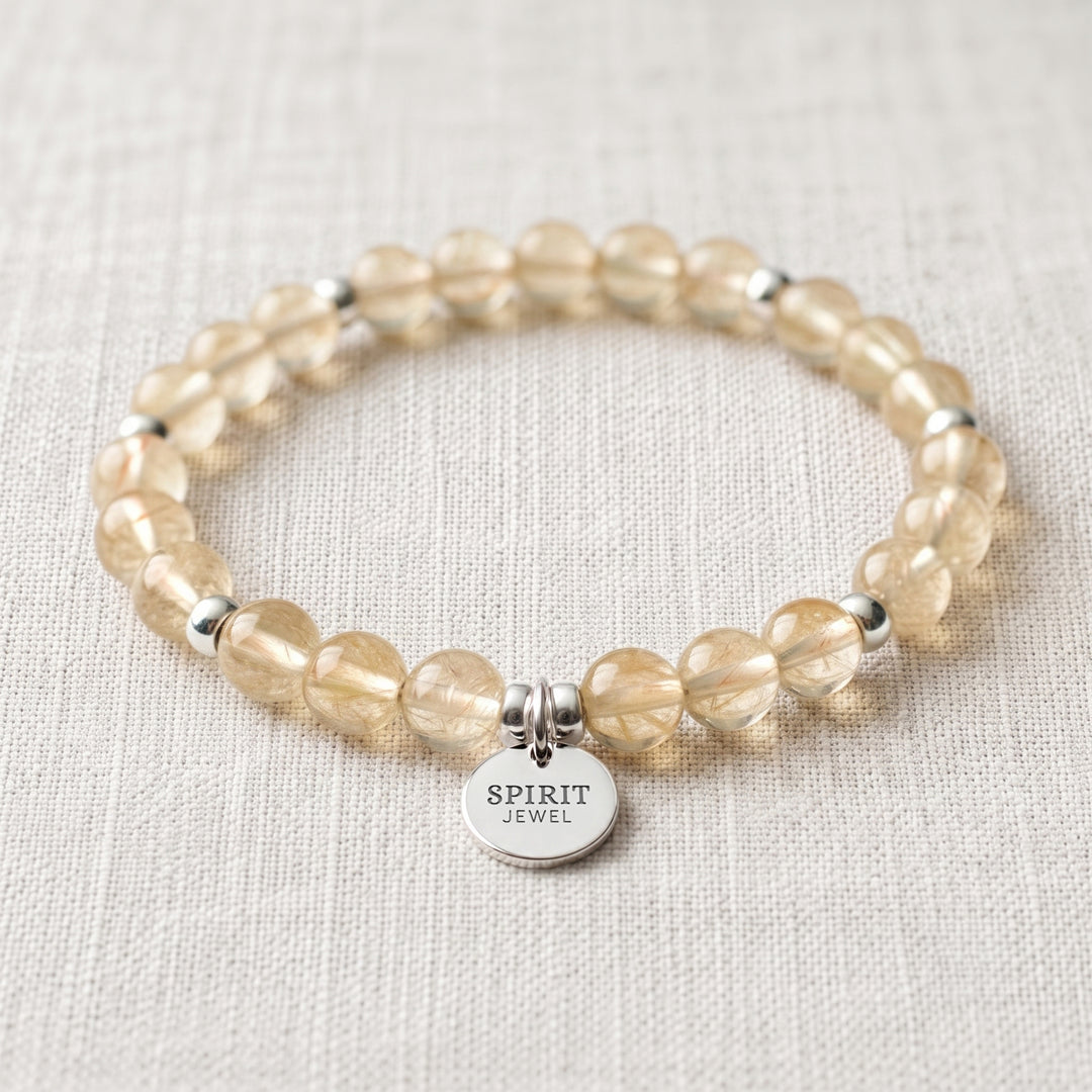 Citrine Personalised Crystal Gemstone Bracelet