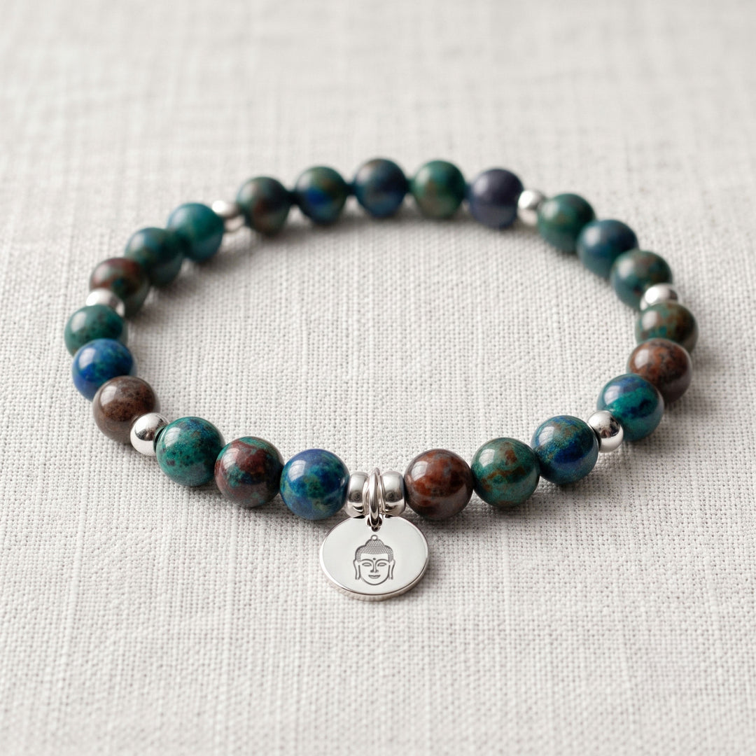 Azurite Personalised Crystal Gemstone Bracelet