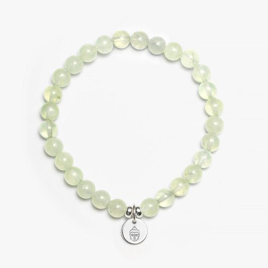 Spirit Jewel Bracelets Buddha Head / S (16cm) Prehnite Crystal Gemstone Bracelet